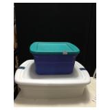 2 SMALLER STORAGE BINS