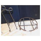 PLANT STAND AND PLATE HOLDER BOTH IRON