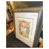 POLAND CREST AND SHADOW BOX PICTURE FRAME