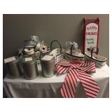 BOAT SHAPE BASKETS, HAPPY HOLIDAY SLED, 2 WIRE