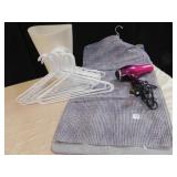GARMENT BAG, HANGERS WASTE CAN