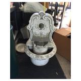 BEAUTIFUL CEMENT FOUNTAIN 23" W X 37" H