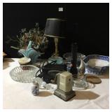 PEDESTAL DISH, CANDLE, PENCIL SHARPENER, BRASS