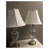 PAIR OF CRYSTAL LAMPS