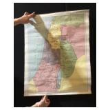 #1 MAP OF PALESTINE - 27" X 22" PRINTED IN USA