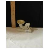 BELLEEK 3.75" H HORSE VASE GREEN MARK