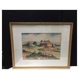 FRAMED AND MATTED ORIGINAL WATERCOLOR BY ROBERT