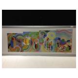 SONIA DELANEY 1937 POSTER ON BOARD, FRAMED,