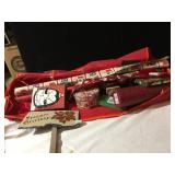 ZIP BAG W/ CHRISTMAS WRAP, SLATE SEASON