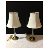 LAMPS, CUT GLASS CENTERS, HEAVY QUALITY LAMPS,