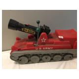 CHILDS VINTAGE RIDE ON TANK