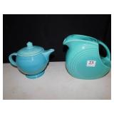 FIESTA WARE PITCHER, COFFEE POT TURQUOISE COLOR