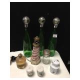 WINE BOTTLES WITH NAUTILUS SHELL GLITTER