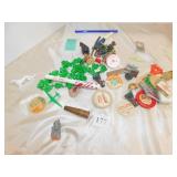 VINTAGE BEACH TAGS, PINS, KEY CHAINS, ETC.