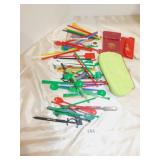 SWIZZLE STICKS AND KISSLOCK PURSE