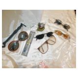 SUNGLASSES, PEN, MALLARD MADE IN ENGLAND, ETC.
