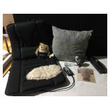 PILLOW, OWL FIGURINE, HOLE PUNCH, BACK MASSAGER