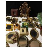 VINTAGE MIRRORS, WOOD & METAL, LARGE ASSORTMENT