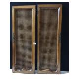 45" H X 18" W DOORS ONE CANED DOOR DAMAGED