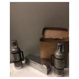 TRAVEL CASE STAINLESS STEEL LINER 2 THERMOS AND