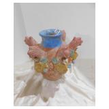 12X12 POTTERY URN, WITH NATIVE PEOPLE FACES, SOME