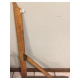 VINTAGE T SQUARE WOOD LARGE NUMBERS