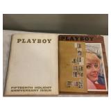 2 ISSUES OF PLAYBOY, 1/1969 15TH ANNIVERSARY