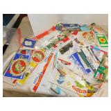 VARIOUS JAR LABELS AND FOREIGN PAPER CURRENCY