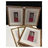 SET OF 5 FLORAL PICTURE FRAMES, NEW, 8X10 WITH