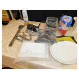 IRON, GRILL TOOLS, VACUUM PARTS, NEW SOLO CUPS,