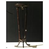 BOMBAY CO. PLANT STAND, 3 LEG, CHERRY WOOD, CLAW