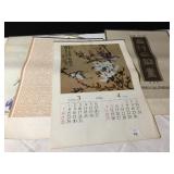 CALENDAR 81, 82, GENRE CALENDAR 83, BIRD & FLOWER