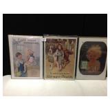 1976 HICKORY ADVERTISING PRINTS, ON BOARD AND