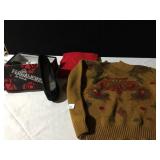 FERGALICIOUS SHOES SIZE 9.5, SWEATERS SIZE S