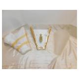 2 BRASS WALL SCONCES MADE IN ITALY, ONE GLASS