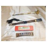 HOHNER HARMONICA IN BOX AND 2 CANE HEADS(?)