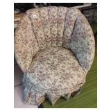 FLORAL CHAIR, SEAT 15" H