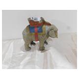 CAST IRON PAINTED ELEPHANT BANK