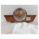 WOOD CLOCK WITH ASIAN DICTATOR