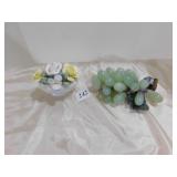 ROYAL PARK CHINA FLOWERS AND MARBLE GRAPES BUNCH,