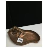 COPPER ART NOUVEAU DISH