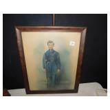 22" X 19" SOLDIER HOLDING RIFLE PICTURE