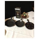 BOBBLE HEAD MANNY SANGUILLEN AND 3 CAST IRON