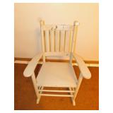 WOOD ROCKING CHAIR, SOME PEELING PAINT