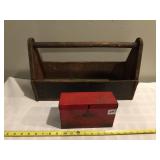 PRIMITIVE WOOD TOOLBOX 18X12X7 AND ARROW
