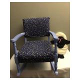 CHILDS MOON AND STAR DESIGN BLUE ROCKER