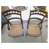 HIP RAIL CHAIRS CANE SEAT X2