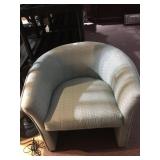 THEYER COGGIN LIME GREEN BARREL CHAIR