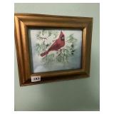 RED CARDINAL PICTURE SIGNATURE NOT LEGIABLE LR