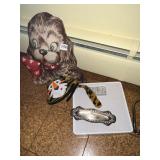 SILVER PLATE TRAY, TONY TIGER, PILLOW SCALE